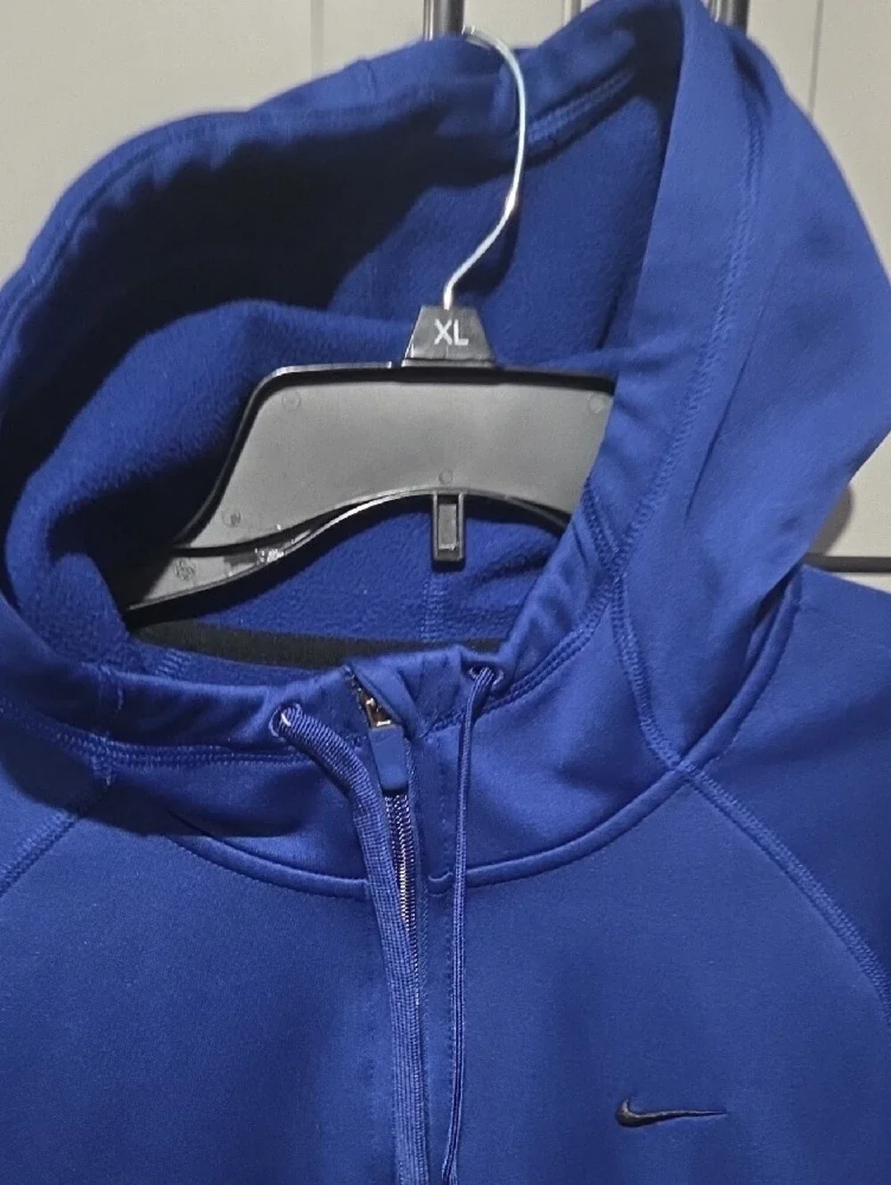 Nike Blue Zip-Up Hoodie with Hood XL.